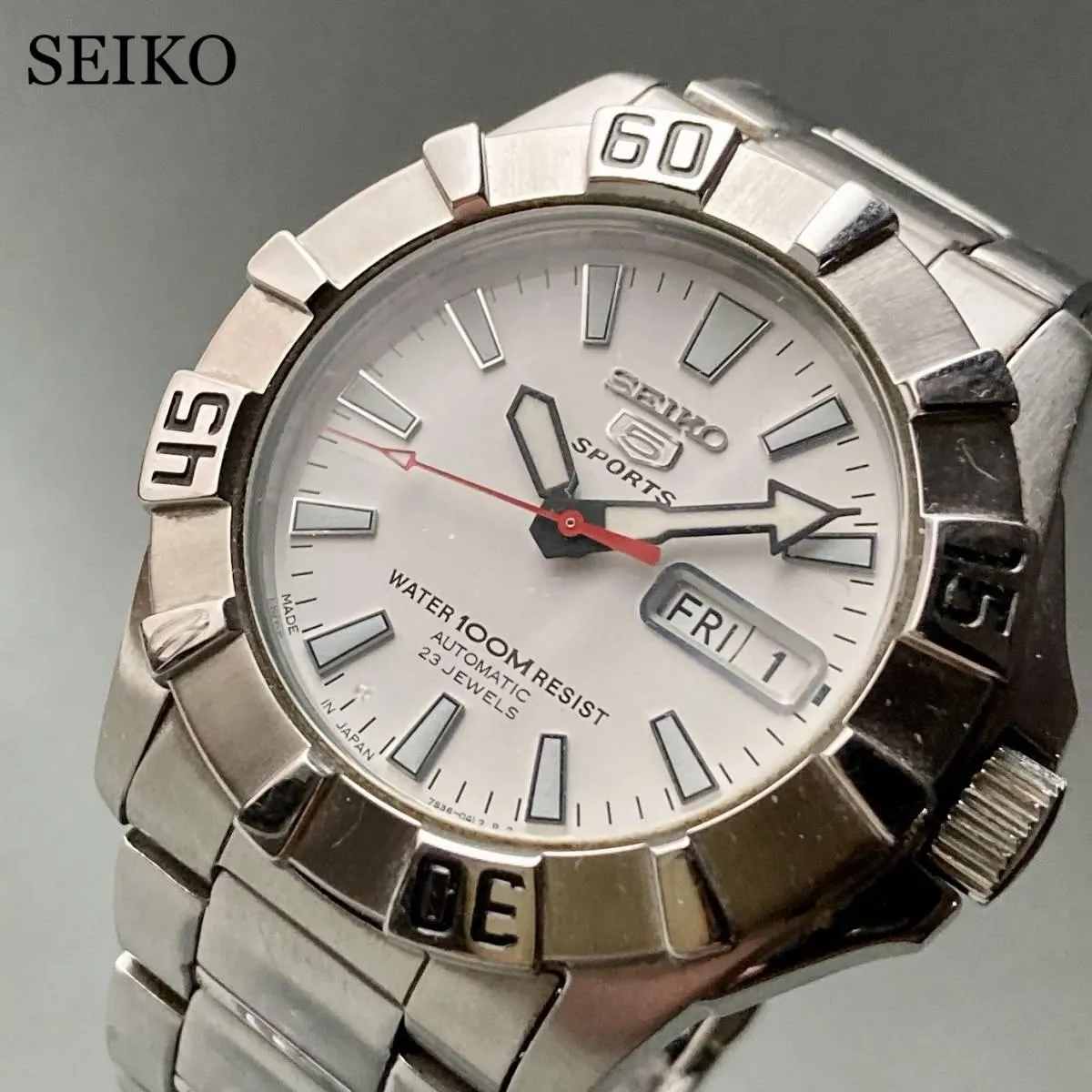 Seiko Watch Five Sports Automatic Men's Day Date 42mm Vintage Wristwatch Male